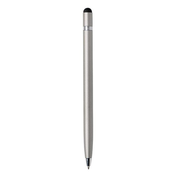 ZOBI Nadčasové kovové pero se stylusem, stříbrná