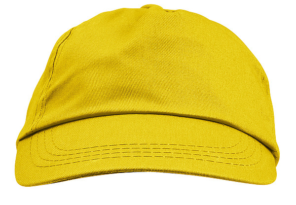 ŽOKEJ Pětipanelová bavlněná čepice, žlutá